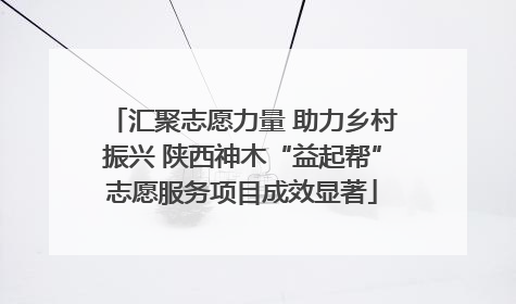 汇聚志愿力量 助力乡村振兴 陕西神木“益起帮”志愿服务项目成效显著