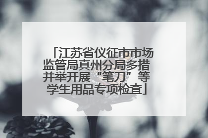 江苏省仪征市市场监管局真州分局多措并举开展“笔刀”等学生用品专项检查