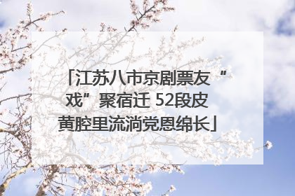 江苏八市京剧票友“戏”聚宿迁 52段皮黄腔里流淌党恩绵长