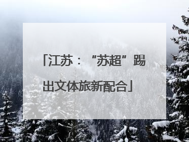 江苏：“苏超”踢出文体旅新配合