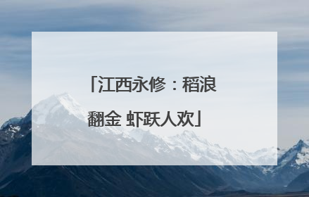 江西永修：稻浪翻金 虾跃人欢
