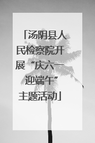 汤阴县人民检察院开展“庆六一 迎端午”主题活动