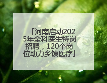 河南启动2025年全科医生特岗招聘，120个岗位助力乡镇医疗