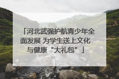 河北武强护航青少年全面发展 为学生送上文化与健康“大礼包”