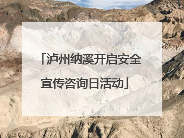 泸州纳溪开启安全宣传咨询日活动