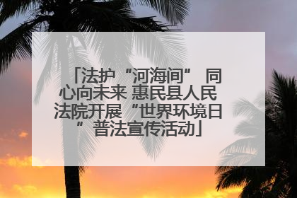 法护“河海间” 同心向未来 惠民县人民法院开展“世界环境日”普法宣传活动