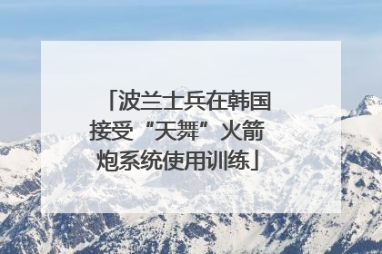 波兰士兵在韩国接受“天舞”火箭炮系统使用训练
