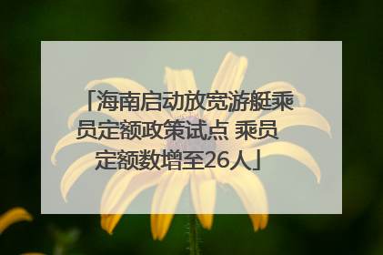 海南启动放宽游艇乘员定额政策试点 乘员定额数增至26人