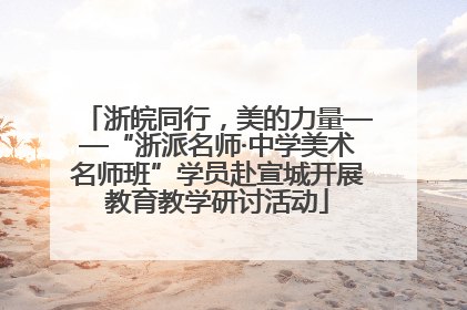 浙皖同行，美的力量——“浙派名师·中学美术名师班”学员赴宣城开展教育教学研讨活动