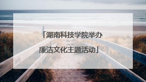 湖南科技学院举办廉洁文化主题活动