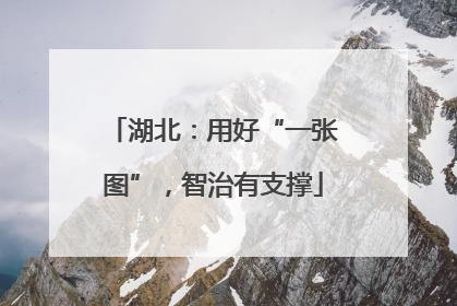 湖北：用好“一张图”，智治有支撑