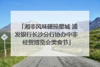 湘非风味碰撞星城 浦发银行长沙分行协办中非经贸博览会美食节
