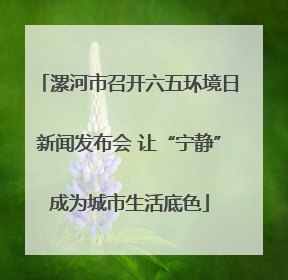 漯河市召开六五环境日新闻发布会 让“宁静”成为城市生活底色