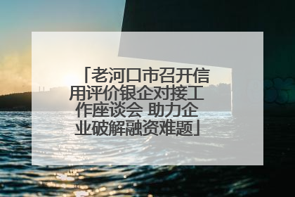 老河口市召开信用评价银企对接工作座谈会 助力企业破解融资难题
