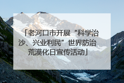 老河口市开展“科学治沙、兴业利民”世界防治荒漠化日宣传活动