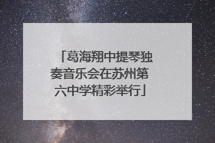 葛海翔中提琴独奏音乐会在苏州第六中学精彩举行