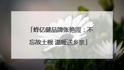 蜂亿健品牌张艳霞：不忘故土根 温暖送乡亲