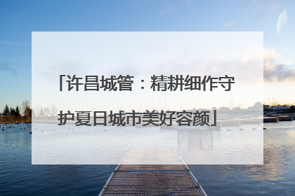 许昌城管：精耕细作守护夏日城市美好容颜