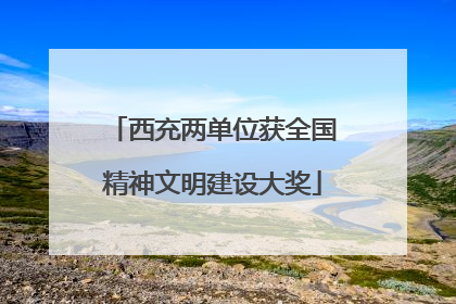 西充两单位获全国精神文明建设大奖