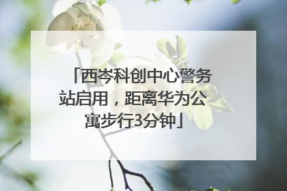 西岑科创中心警务站启用，距离华为公寓步行3分钟