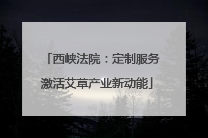 西峡法院：定制服务激活艾草产业新动能