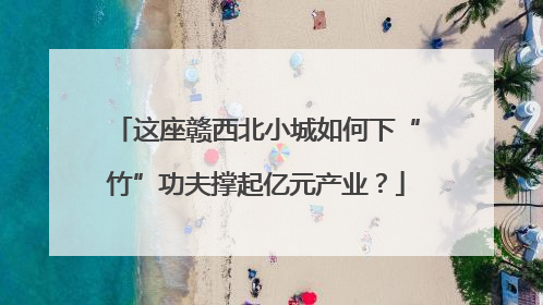 这座赣西北小城如何下“竹”功夫撑起亿元产业？