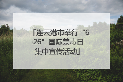 连云港市举行“6·26”国际禁毒日集中宣传活动