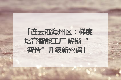 连云港海州区：梯度培育智能工厂 解锁“智造”升级新密码