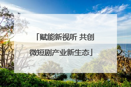 赋能新视听 共创微短剧产业新生态