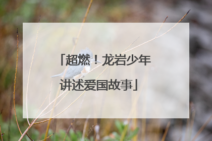 超燃！龙岩少年讲述爱国故事