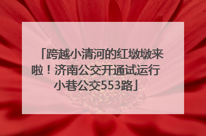 跨越小清河的红墩墩来啦！济南公交开通试运行小巷公交553路