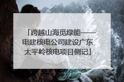 跨越山海觅绿能——电建核电公司建设广东太平岭核电项目侧记