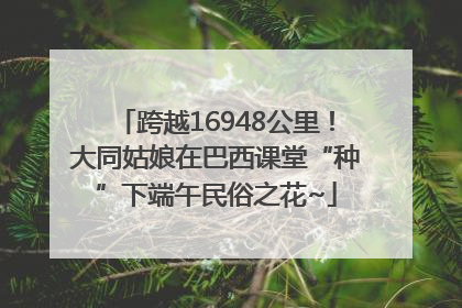 跨越16948公里！大同姑娘在巴西课堂“种”下端午民俗之花~