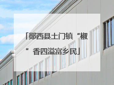 郧西县土门镇“椒”香四溢富乡民