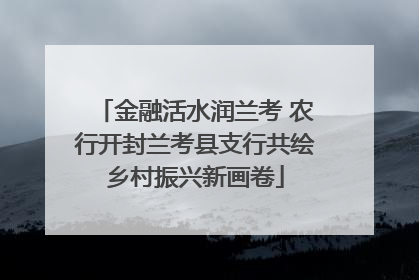 金融活水润兰考 农行开封兰考县支行共绘乡村振兴新画卷