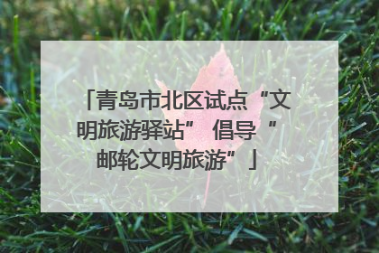 青岛市北区试点“文明旅游驿站” 倡导“邮轮文明旅游”