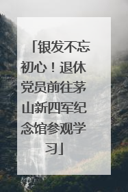 银发不忘初心！退休党员前往茅山新四军纪念馆参观学习