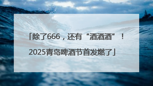 除了666，还有“酒酒酒”！2025青岛啤酒节首发燃了