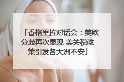 香格里拉对话会：美欧分歧再次显现 美关税政策引发各大洲不安
