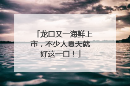 龙口又一海鲜上市，不少人夏天就好这一口！