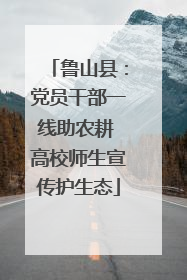 鲁山县：党员干部一线助农耕 高校师生宣传护生态