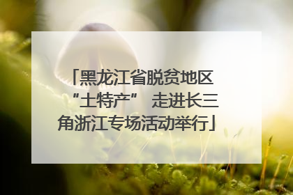 黑龙江省脱贫地区 “土特产” 走进长三角浙江专场活动举行