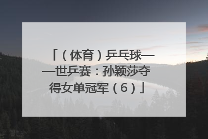 （体育）乒乓球——世乒赛：孙颖莎夺得女单冠军（6）