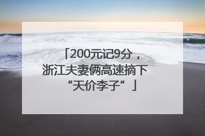 200元记9分，浙江夫妻俩高速摘下“天价李子”
