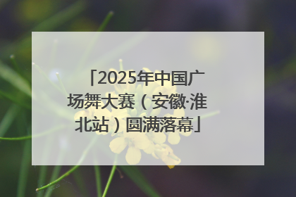 2025年中国广场舞大赛（安徽·淮北站）圆满落幕