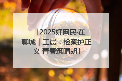 2025好网民·在聊城｜王晨：检察护正义 青春筑晴朗