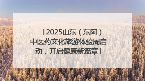 2025山东（东阿）中医药文化旅游体验周启动，开启健康新篇章