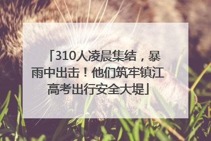 310人凌晨集结，暴雨中出击！他们筑牢镇江高考出行安全大堤
