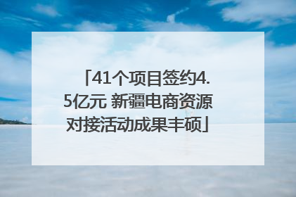 41个项目签约4.5亿元 新疆电商资源对接活动成果丰硕