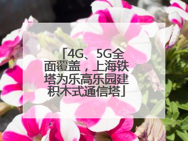 4G、5G全面覆盖，上海铁塔为乐高乐园建积木式通信塔